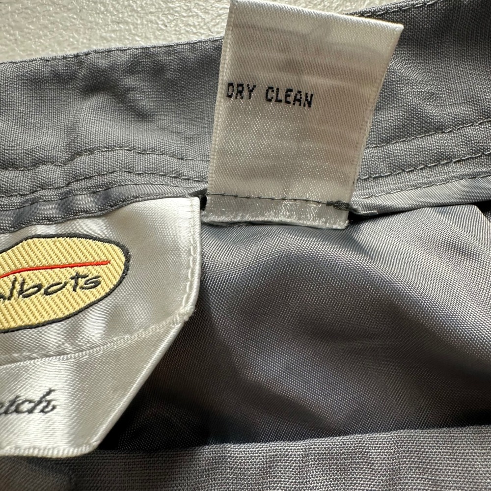 Talbots Stretch Dress Pants Size 4‎ Gray Wool Silk Straight Leg Career Slacks - Picture 8 of 14